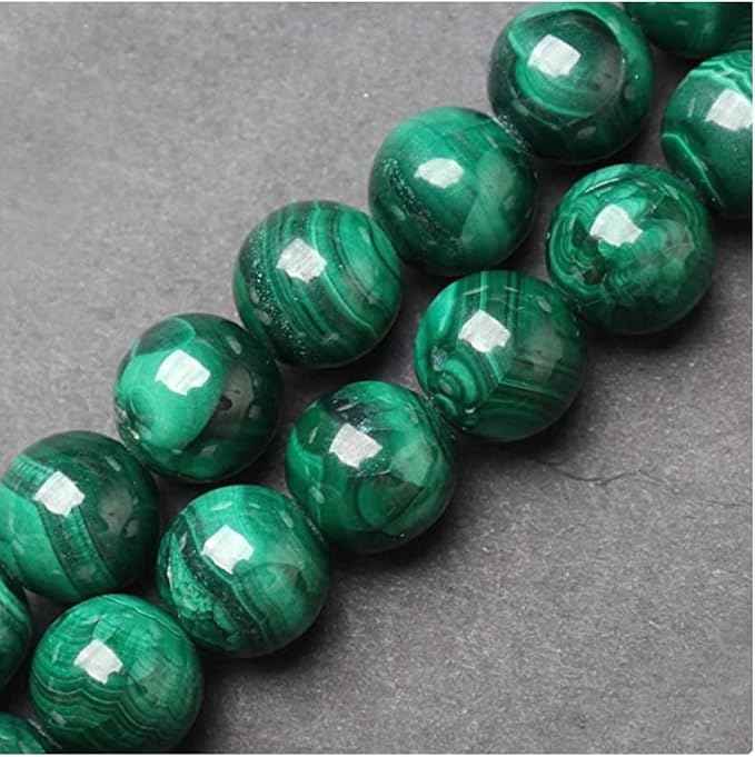 70pcs Adabele Natural Green Malachite Healing Gemstone 10mm Round Loose Beads Gem Stone Spacer for DIY Craft Jewelry Making GE10-10