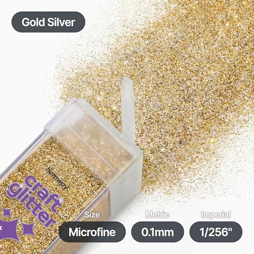 Craft Glitter Shaker Gold Silver 130g Microfine (3.8 Ounce)