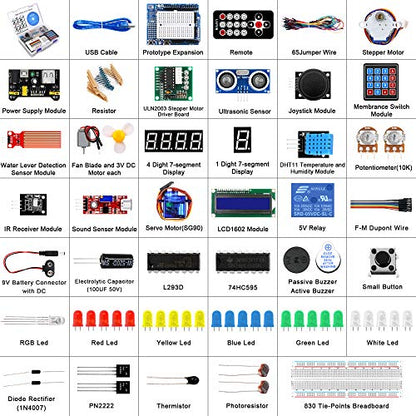 Project Super Starter Kit for R3 Mega2560 Mega328 Nano with Tutorial Compatible with Arduino IDE