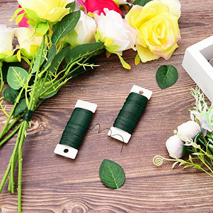22 Gauge Floral Flexible Paddle Wire for Christmas Wreath Tree (3 Count)