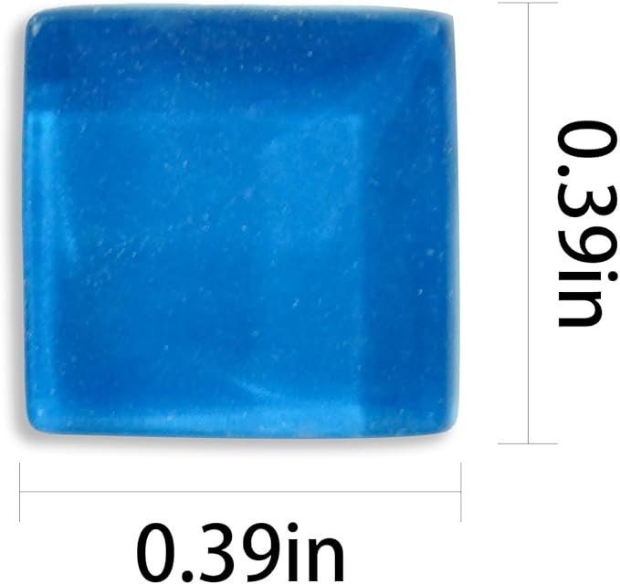 Square Sea Glass Mosaic Tiles Bulk for Adults Crafts Supplies,200g Iridescent Stained Glass Pieces for DIY Mosaic Art Handmade Jewelry Picture Frames Coasters Decoration
