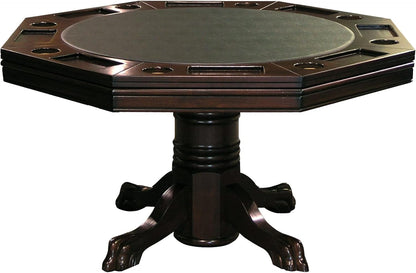 Combination 3 in 1 Poker/Game Table (Mahogany Finish)