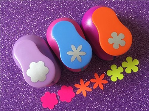Fascola 3PCS Different Beautiful Flowers Shape 1 inch Craft Punch Set Scrapbook DIY Paper Cutter EVA Foam Hole Punches 1 - Crafty Corner