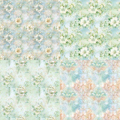 Vintage Green Floral Scrapbook Paper Pad Color Patterned Paper 6×6,24 Sheets Single-Sided Flower Scrapbooking CardStock Papers Pad for Holiday Cardmaking DIY Origami Journaling. - Crafty Corner