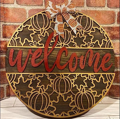 Fall Stencils for Crafts Reusable 12" Fall Stencils for Painting Wood Signs (15 Count)