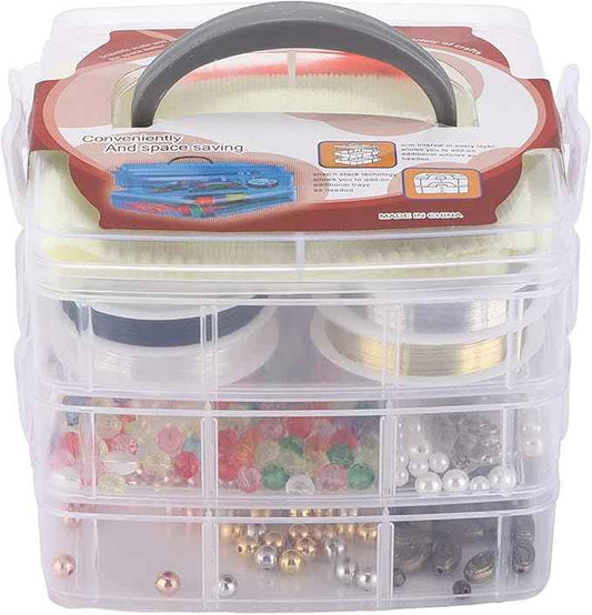 SparkFeng 1170Pcs Jewelry Making Kit, Stainless Steel Beads and Tools Set for DIY Bracelet Earring Necklace Repair, Includes Storage Box with Handle for Adults and Beginners