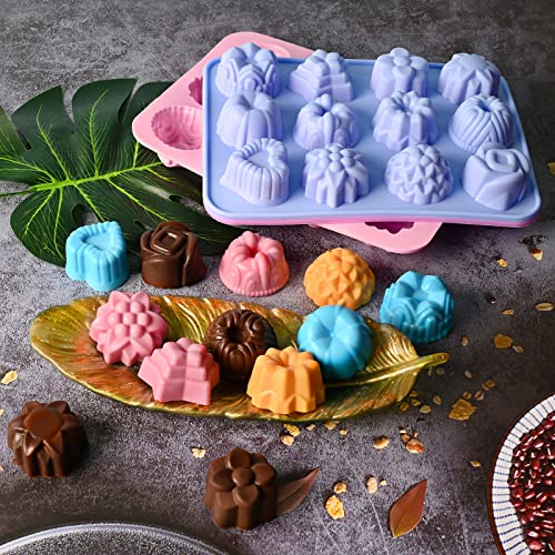 3 Pack Flower Molds Silicone