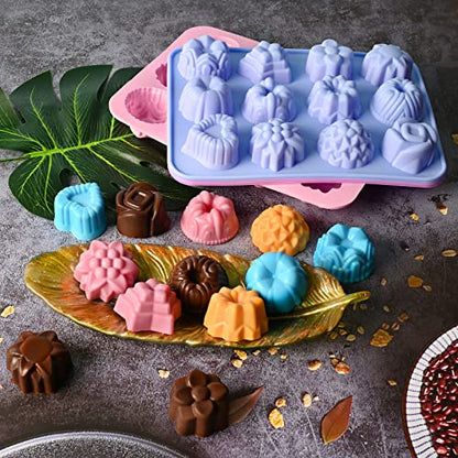 3 Pack Flower Molds Silicone