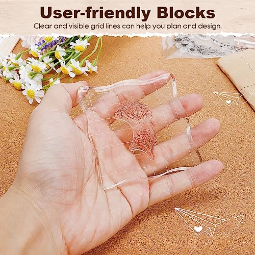 7Pcs Acrylic Stamp Blocks Set (7 Count)