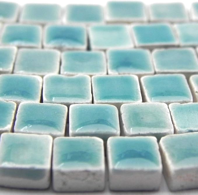 Micro Mosaic Tiles 3/16inch 5x5mm, 1000 pcs, Turquoise Blue, WG02