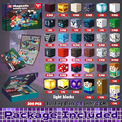 200 PCS Magnetic Blocks (200 Count)