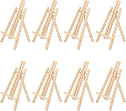 Kinlink 11.8 Inch Tall Wood Easels for Display Set of 8, Display Easel Tabletop, Painting Easel Stand for Artist Students…
