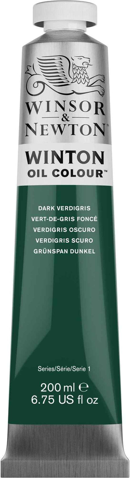 Winsor & Newton Winton Oil Color, 200ml (6.75-oz) Tube, Dark Verdigris