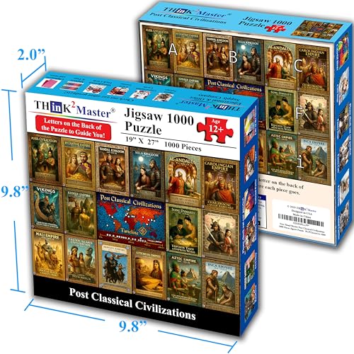 Colorful Post Classical Civilization 1000 Pieces Large Format Jigsaw Puzzle