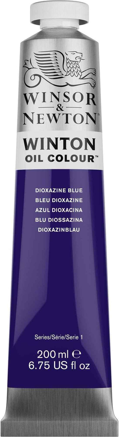 Winsor & Newton Winton Oil Color, 200ml (6.75-oz) Tube, Dioxazine Blue