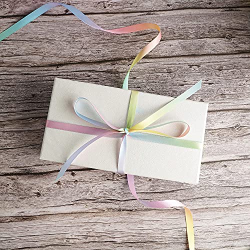 Pastel Satin Ribbon Pastel Rainbow Ribbon Pastel Color Craft Ribbons 3 (150 Foot)