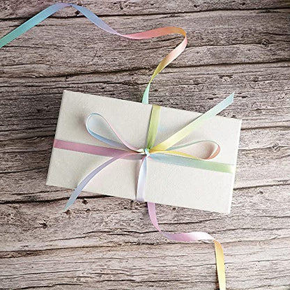 Pastel Satin Ribbon Pastel Rainbow Ribbon Pastel Color Craft Ribbons 3 (150 Foot)