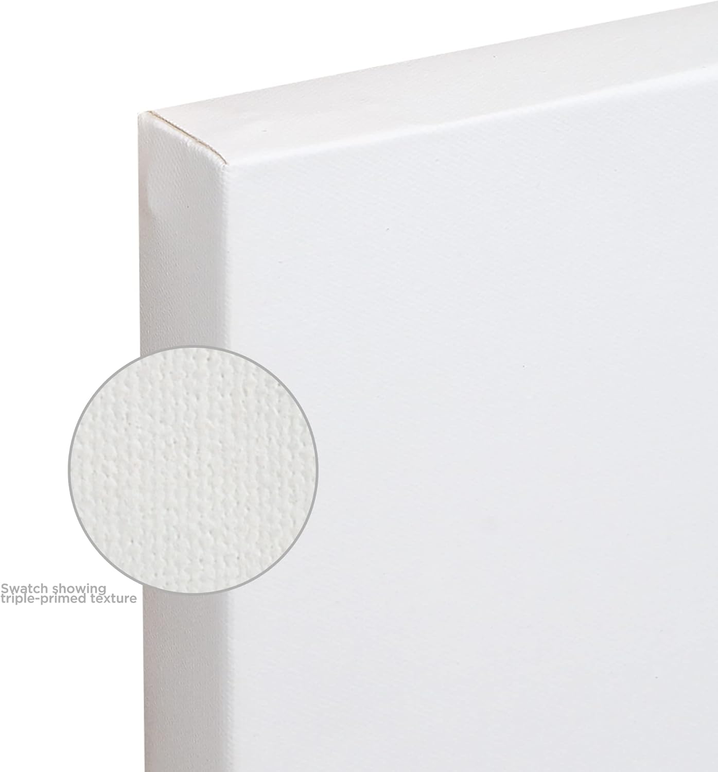 Creative Mark The Edge Deluxe Cotton 1-1/2" Deep Stretched Canvas for Painting, 10x15 Pack of 3, 14oz. Primed Weight, Universal Archival Priming, Medium Tooth, Hand-Stretched Canvas for Painters