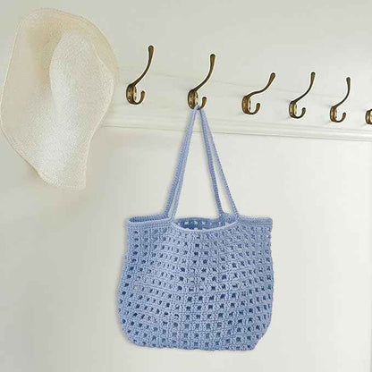 FREEBLOSS Cotton Cord Crochet Kit for Beginners Crochet Bag Making Kit DIY Crochet Shopping Bag Kit Crochet Set for Adults with Instructions Crochet Bag for Shopping Daily Use