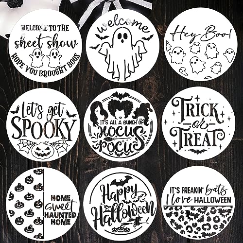 Halloween Stencils for Painting on Wood 12" Halloween Stencil for Crafts (9 Count)