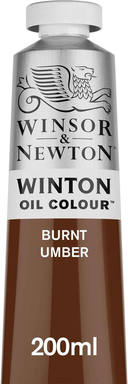 Winsor & Newton Winton Oil Color, 200ml (6.75-oz) Tube, Burnt Umber