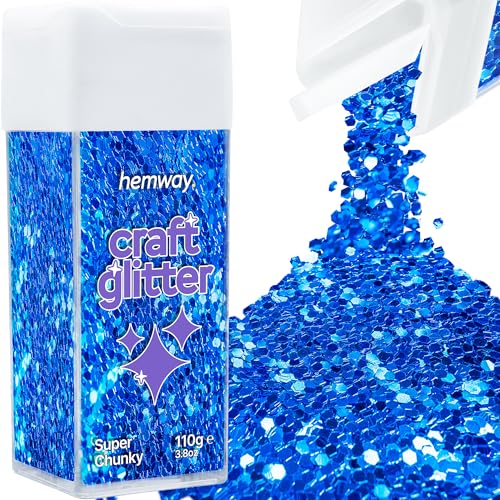 Craft Glitter Shaker Sapphire Blue 110g Super Chunky (3.8 Ounce)