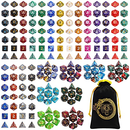 182pcs Polyhedral Dice Set for Dungeon and Dragons MTG Table Games (182 Count)