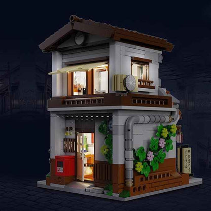 CaDA Japanese Style Canteen House Building Set, Master C66014W City Street Brick Kit with Lights, 861PCS Modular House Idea Gift for Adults (C66014W)