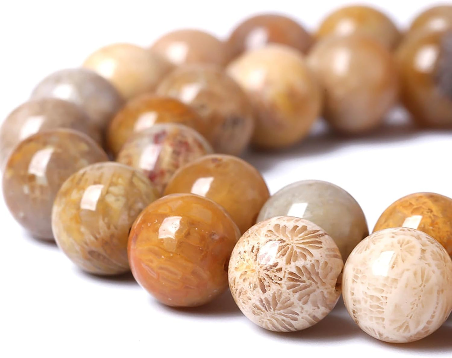 12MM Coral Jade Stone Beads Chrysanthemum Gemstone Round Crystal Energy Jade Beads for Jewelry and Bracelets Making 32pcs 15"