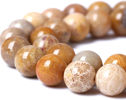 12MM Coral Jade Stone Beads Chrysanthemum Gemstone Round Crystal Energy Jade Beads for Jewelry and Bracelets Making 32pcs 15"