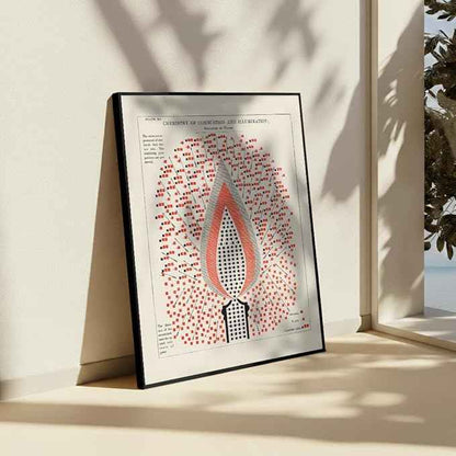 Poster Master Chemistry of Combustion and Illumination Canvas - Science Print - Structure of Flame Art - Gift for Student & Teacher - Decor for Classroom, Laboratory or Dorm - 8x10 Black Framed Canvas