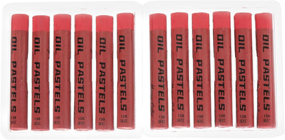 PATIKIL Red Oil Pastels, 12Pcs Soft Oil Crayons Creamy Pastels Stick Art Supplies for Art Painting Drawing Blending Graffiti for Artists Beginners