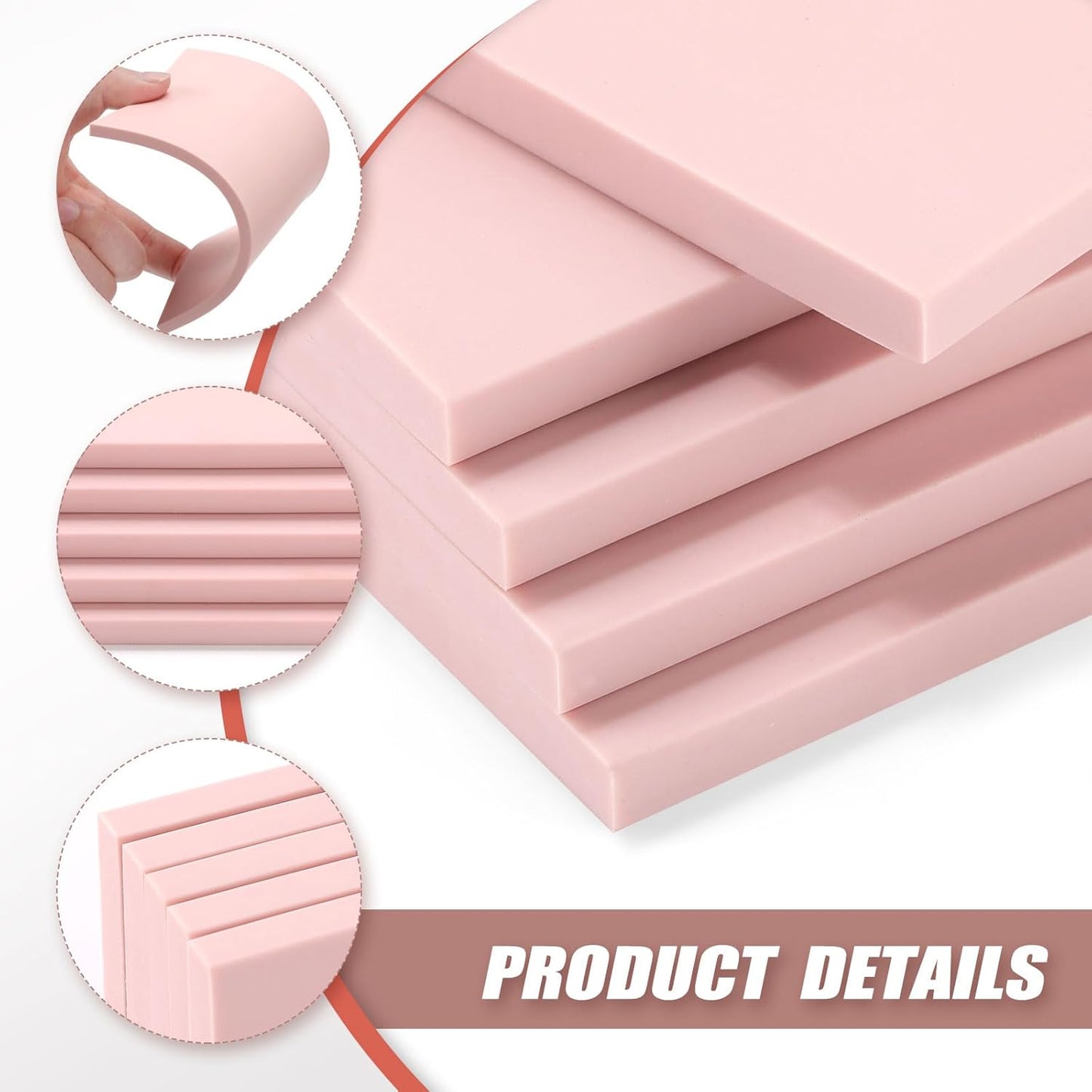 Linoleum Blocks for Printmaking Supplies - 5PCS 4”x6”Rubber Linocut Block Printing Kit for Stamp Carving, Soft Relief Printing Linoleum for DIY Crafts & Art Projects