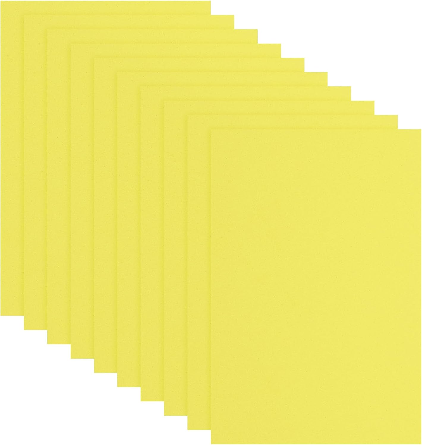 uxcell 10 Pcs Yellow EVA A4 Foam Sheets Crafts, 12 x 8 Inch Foam Paper for DIY Crafts Project Classroom Scrapbook Art Cards Home Office Decoration (2mm Thick)