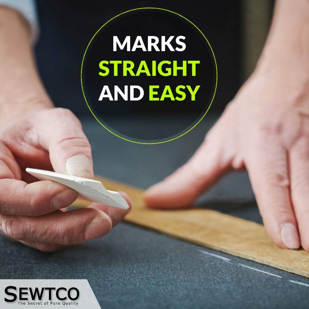 Super Concentrated Crystal Chalk - 50 Pack, Marks Over 20,000 Inches - Best Tailor Chalk for Fabric by SEWTCO