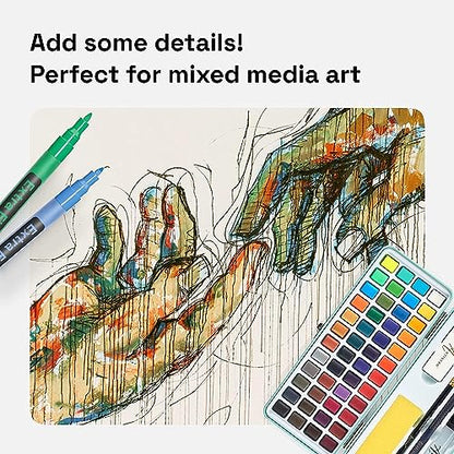 12 Multicolor Paint Pens for Glass Marking (12 Count)