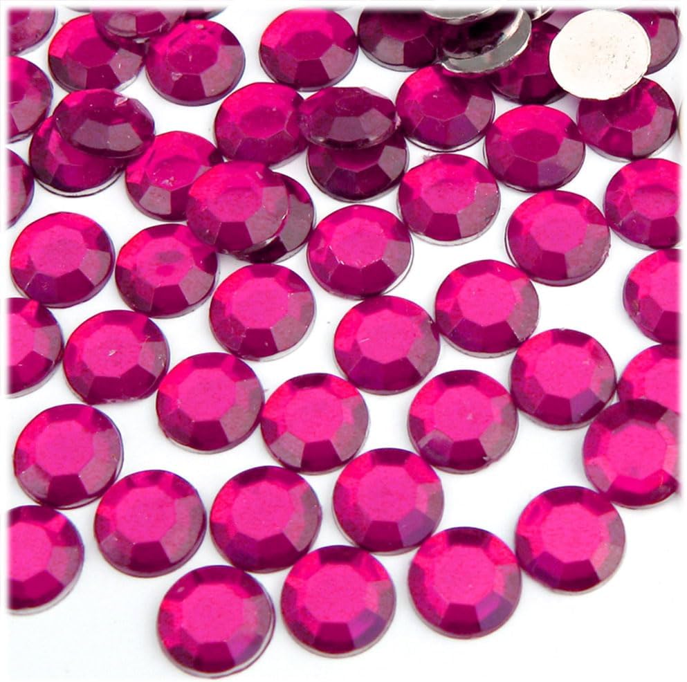 The Crafts Outlet 144pc Rhinestones Round 10mm - Flatback Ruby Red RED - Crafty Corner