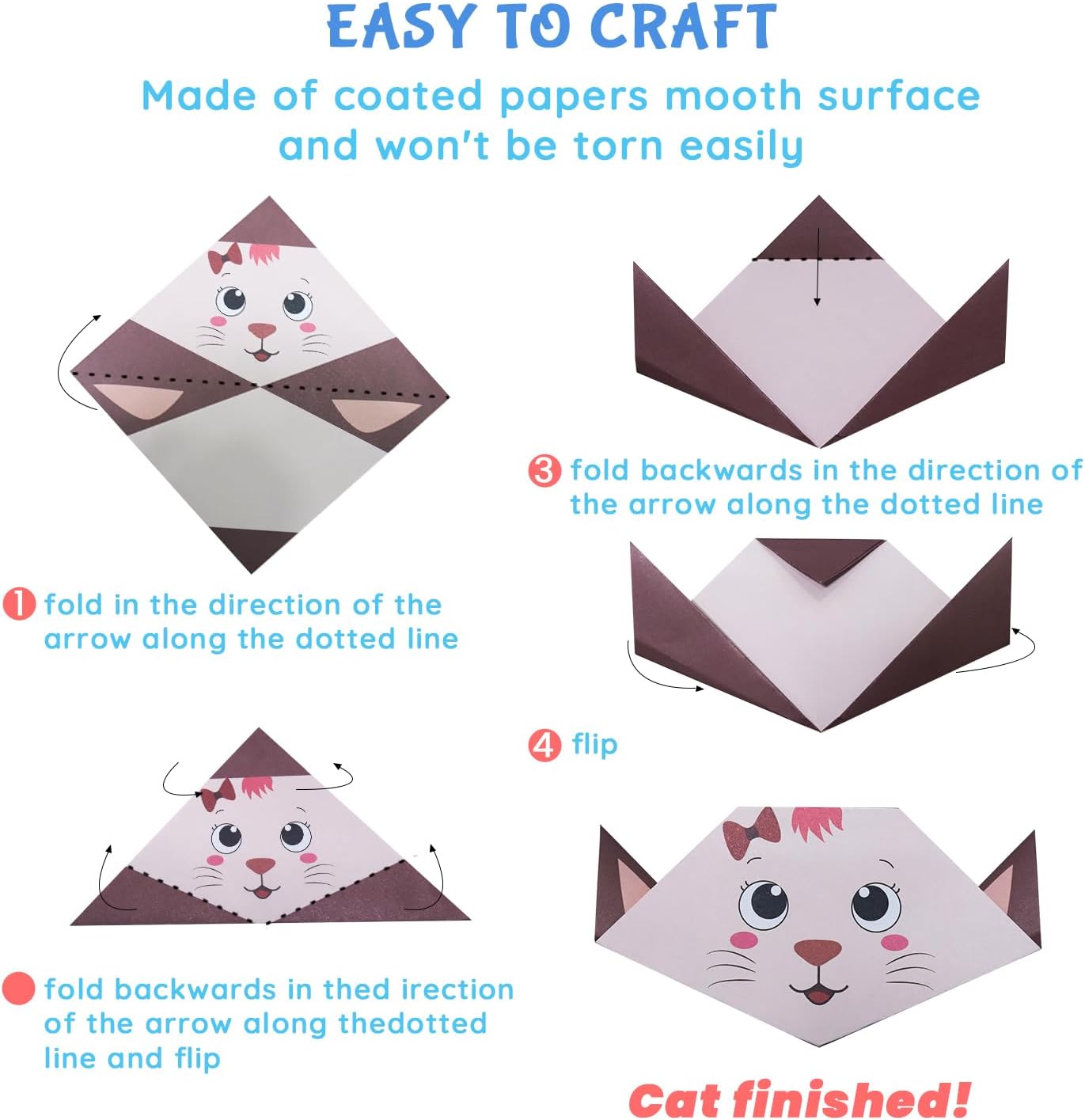 Origami Kit for Kids Ages 5-16, 108 Sheets with 54 Patterns & Instruction Book | Origami Paper Kit for Beginners & Advanced | Arts & Crafts Toys for Girls & Boys Ages 8-12 | Birthday & Christmas Gifts - Crafty Corner