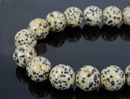70pcs Adabele Natural Dalmatian Jasper Healing Gemstone 10mm (0.39 inch) Round Loose Beads Gem Stone Spacer for Craft Jewelry Making GF17-10
