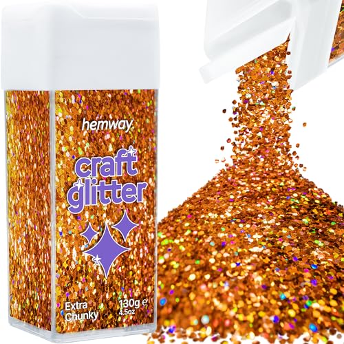 Craft Glitter Shaker Copper Holographic 110g Extra Chunky (4.5 Ounce)