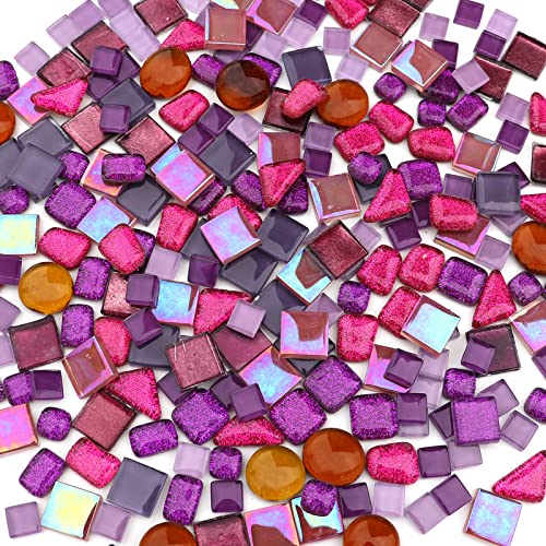 Assorted Purple Irregular Crystal Mosaic Tiles (9 Ounce)