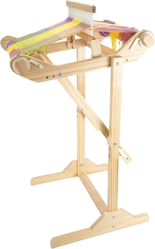 WILLOWDALE 16 Inches Rigid Heddle Loom with Stand, Weaving Loom Kit with Shed Stick, Wooden Multi-Craft Weaving Loom for Adults, Threads Warping Frame with Pegs and Yarn Stand, Frame Loom for Beginner