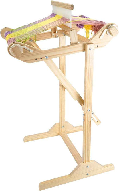 WILLOWDALE 16 Inches Rigid Heddle Loom with Stand, Weaving Loom Kit with Shed Stick, Wooden Multi-Craft Weaving Loom for Adults, Threads Warping Frame with Pegs and Yarn Stand, Frame Loom for Beginner