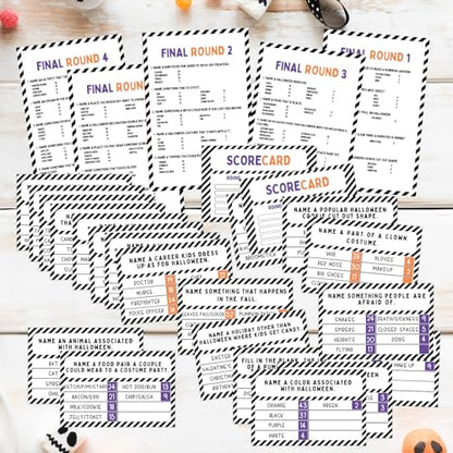 Halloween Party Friendly Feud Game with 2 Answer Buzzers (30 Count)