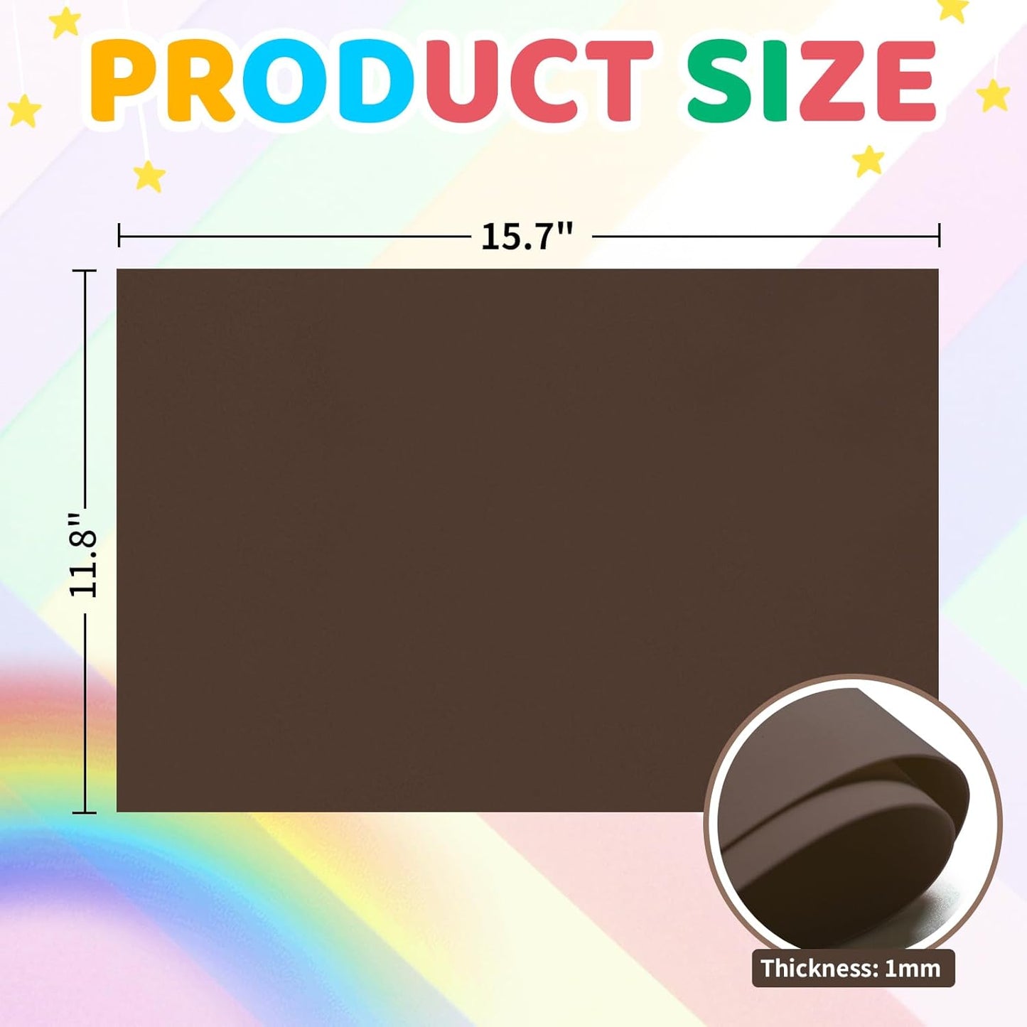 20 PCS EVA Foam Sheets DIY Handcraft Materials 1mm Thick 15.7 x 11.8 Inches Brown EVA Foam Papers for Arts and Crafts - Crafty Corner