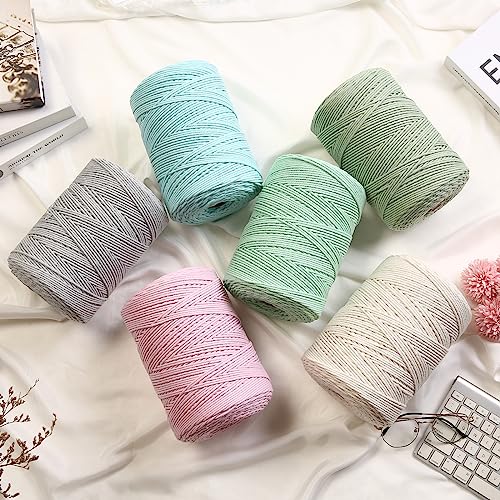 Cotton Macrame Cord 3mm 546yards Natural Colored Macrame Supplies