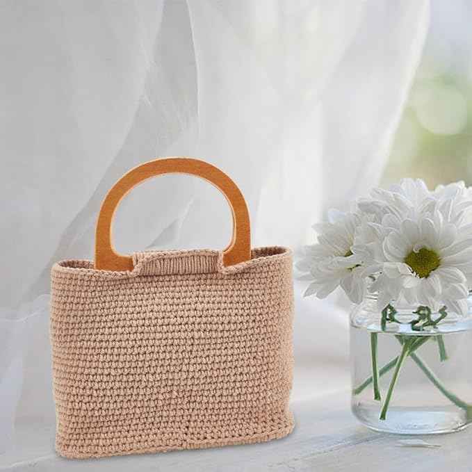 FREEBLOSS 3 Set Crochet Bag Kit for Beginners 3 Colors Tote Bag Set with Step-by-Step Video Tutorials Knitting Kit Crochet Beginners Set for Adults