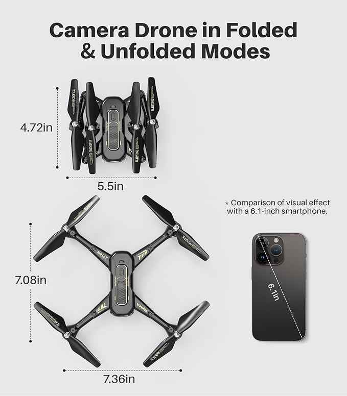 SYMA Drone with Camera for Adults, X710W FPV HD 1080P Camera Drone for Beginners, Foldable Quadcopter Toys Gifts with Optical Flow Positioning, Tap Fly, Headless Mode, 24Mins Long Flight Time