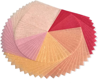 50 Sheets 6 x 6 Inches Natural Fiber Mulberry paper Sheets Square Origami Paper Arts Folding Craft, Decoration Paper, Square Folding Paper for DIY Crafts (Wedding Tone, 6x6 Inch) - Crafty Corner