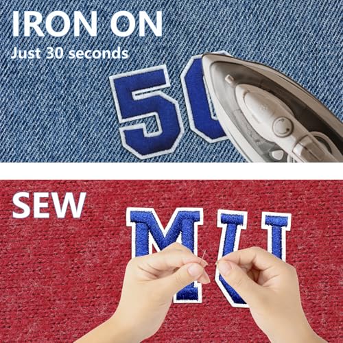 Letter and Number Iron On Patches (72 Count)